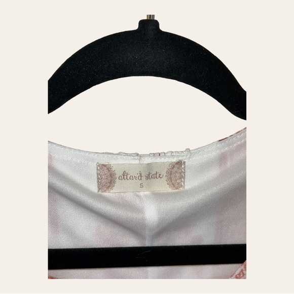 0891. ALTAR’D STATE LONG SLEEVE DRESS MINI LENGTH SIZE‎ SMALL ORANGE/WHITE - Picture 5 of 9